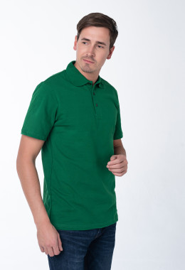 Тёмно-зелёная рубашка ПОЛО мужская Тёмно-зелёная рубашка ПОЛО мужская